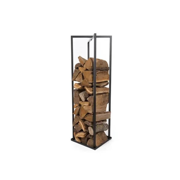Belfry Heating KaminholzHalter Perel 34 x 34 x 118cm Schwarz Wayfair.de